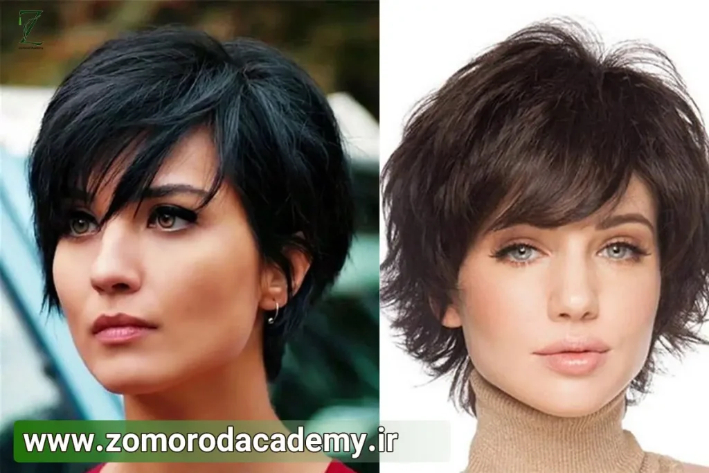 موهای سمت راست سر را کوتاه کنید
