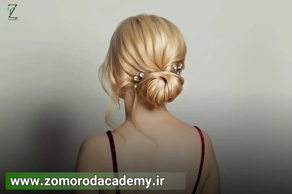 آموزش مرحله به مرحله شینیون مو پاپیونی
