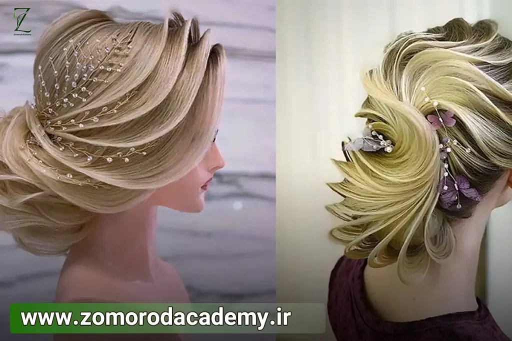 آرایش مو در قسمت پشتی موها
