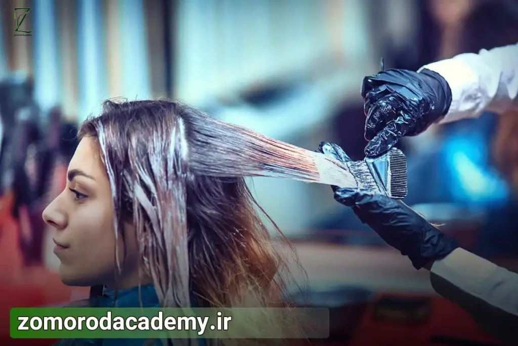 آموزش رنگ و لایت مو رایگان
